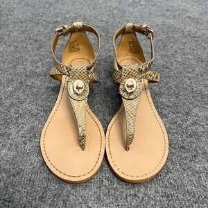 Coach Gold and Tan Sandals